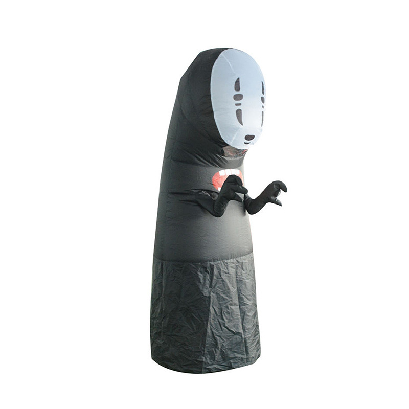 Funny Cute Cartoon Shape Inflatable Halloween Costume Props Faceless Man Spirit for Adults' Party Activities