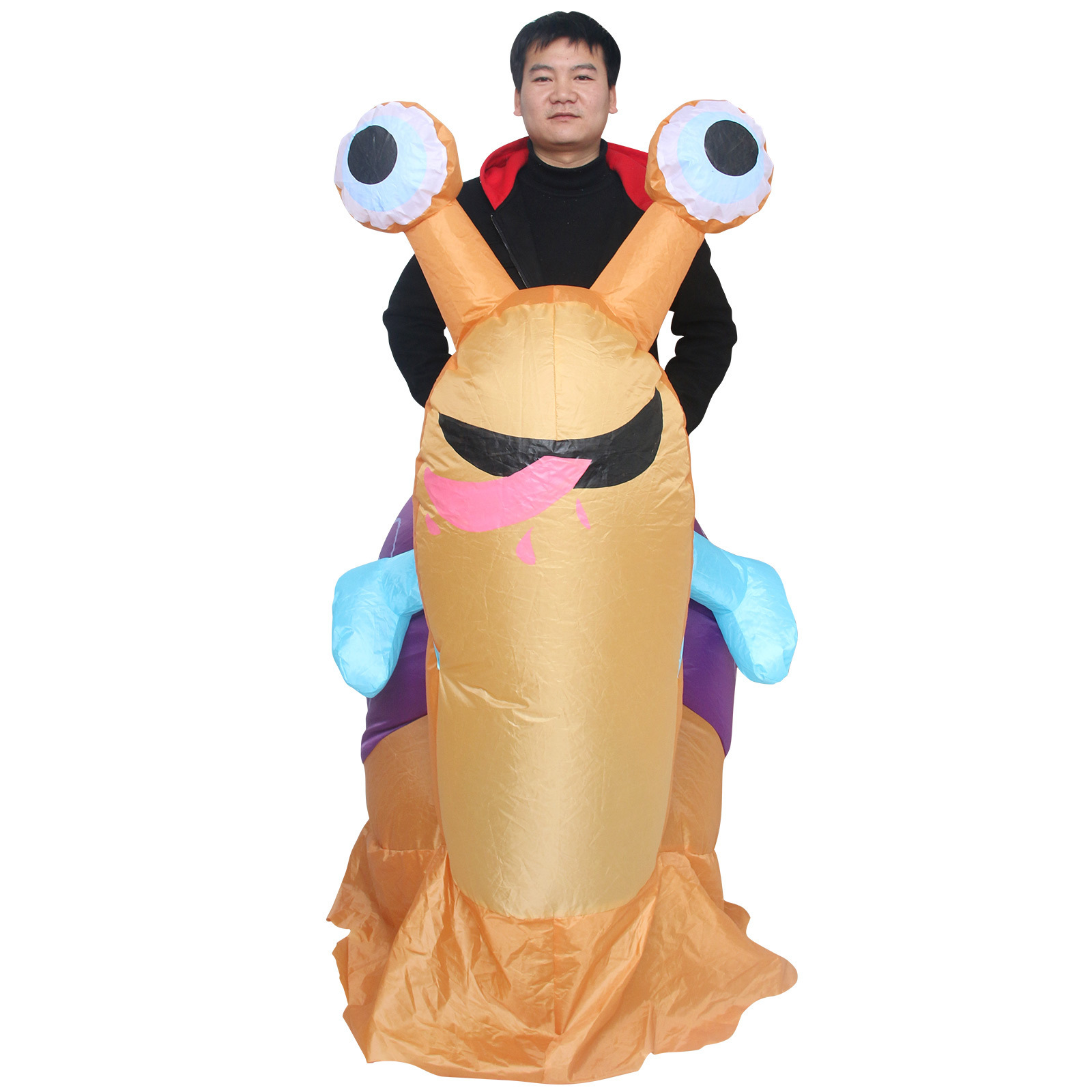 Cute Snail Cosplay Inflatable Polyester Costume for Halloween Christmas New Year and Thanksgiving Funny Play Snail Costume