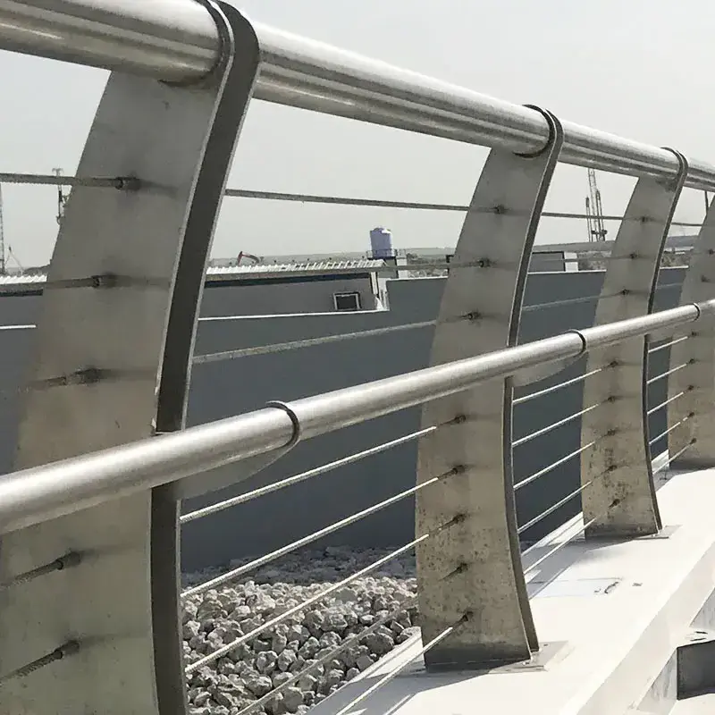 Customize Metal Highway Bridge Guardrail Traffic Crash Barrier Stainless Steel Bridge Railings Aluminum Balustrades Handrails