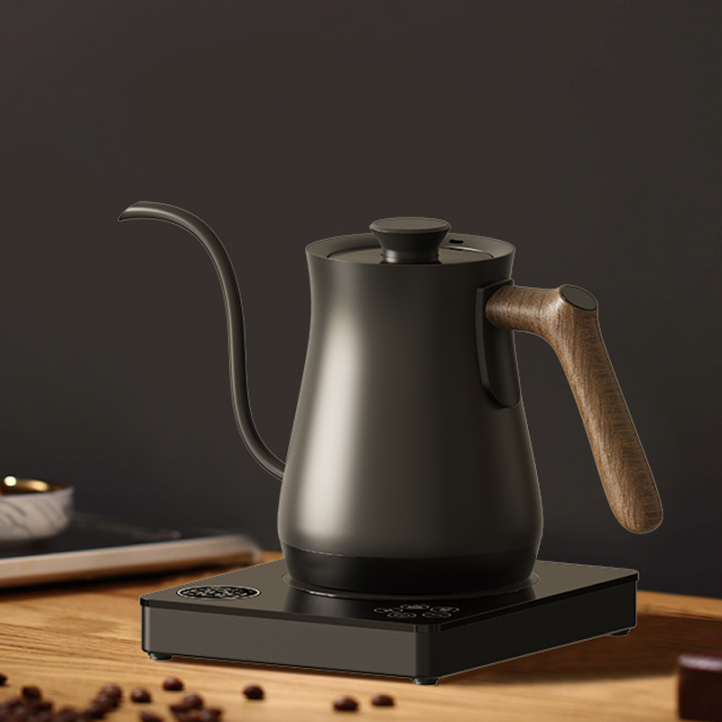 Gooseneck Electric Kettle With Temperature Contr 0.7L Automatic Shut Off Tea Coffee Kettle 1000W Quick Heating Keep Warm