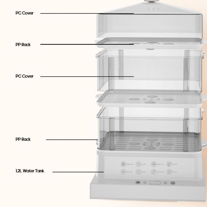 Electric Dumpling Food Digital Cooker Factory Bread Breakfast Machine Control Steam Economical Steamer/ Dim Sum Egg Steamer