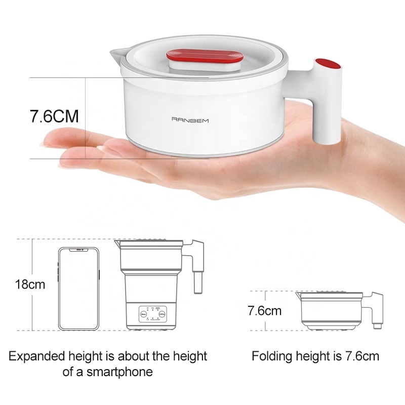 Ranbem Travel Mini Portable Folding Commercial Automatic Jug Water Foldable Electric Kettle