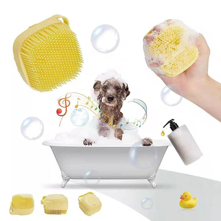 Plastic & Silicone Bath Brush small animal Grooming Brush wholesale blue green grooming tool dog pet bath brush