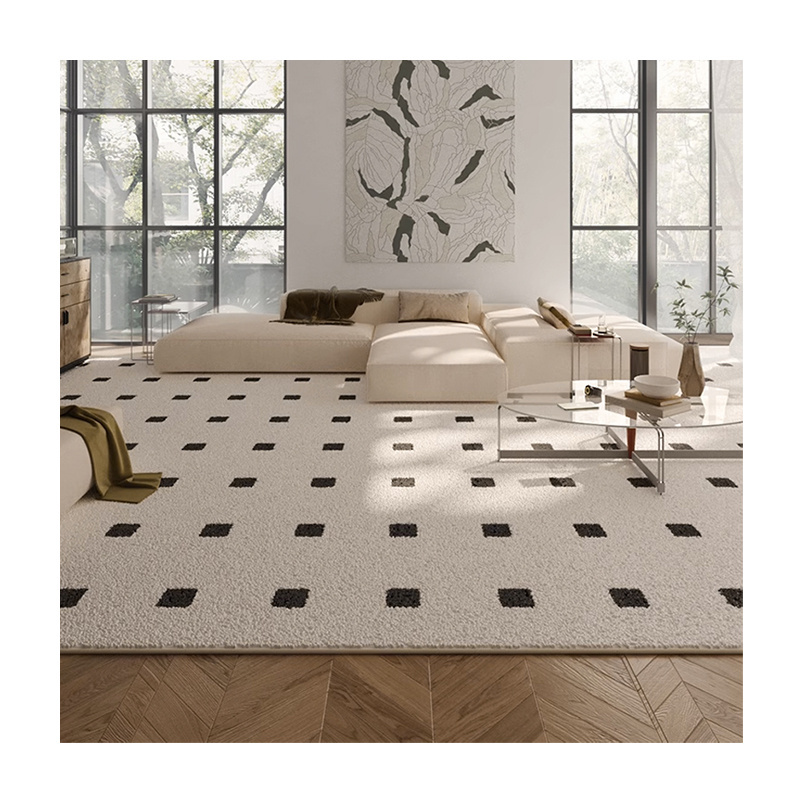 Japanese  cashmere -like carpet living room full sofa coffee table blanket cream air absorbent anti-slip bedroom bed rug