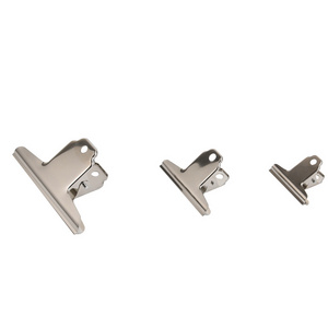 Stainless Steel Metal binder bulldog clips Nickel round spring letter clips