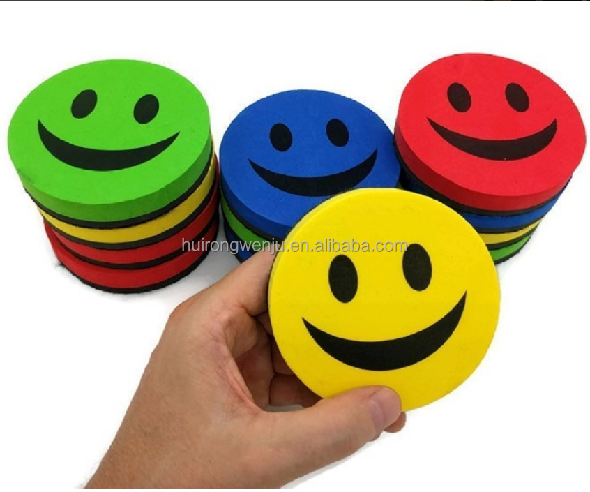 Magnetic whiteboard eraser shaped erasers