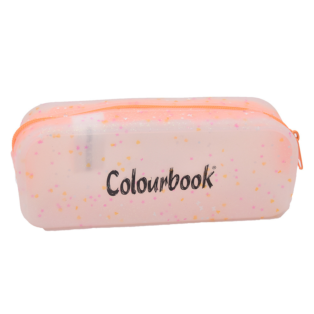 Hot Sale StationeryPencil Case, Transparent Sequins Silicone Pen Bag,  Pencil Case Coin Purse Pouch Makeup Bag