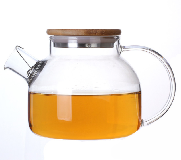 Glass kettle cooler juice flower teapot tea set