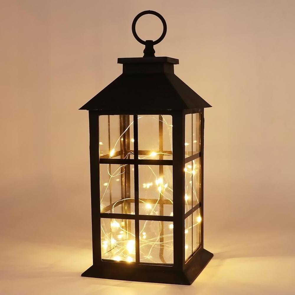 String Lights Decorative Lantern Hanging Decorative Lantern with LED Warm White Fairy Copper String Lights for Patio, Garden, La