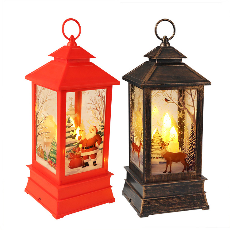 Top picks Christmas  Snowman Decoration Lantern Xmas Tree Hanging Light Home Fireplace Festival Decorative Lamp