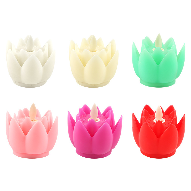 Top picks Light Realistic Bright Flickering Swing Lotus Shape Batteries Operated Tea Light New Electronic flameless LED Candle