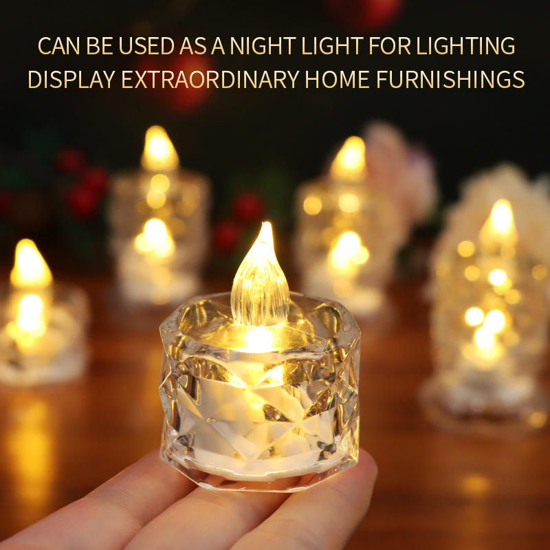 LED Tea Lights Realistic and Bright Flickering Holiday Gift Flameless Battery Operated Candles for Wedding Decoration