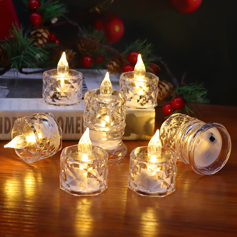 LED Tea Lights Realistic and Bright Flickering Holiday Gift Flameless Battery Operated Candles for Wedding Decoration