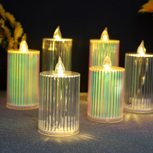 LED Flameless Candle Romantic Transparent Electronic Flameless Candle For Wedding Party