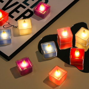 Colourful Tealight Candles for Diwali and Navratri Decoration Flickering Flameless LED Candles Decorations