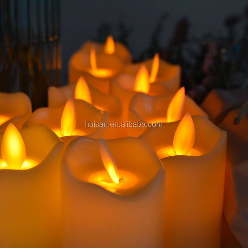 mini plastic moving flame led candle Led Flameless Tealight Candle Battery Powered LED flameless Candles