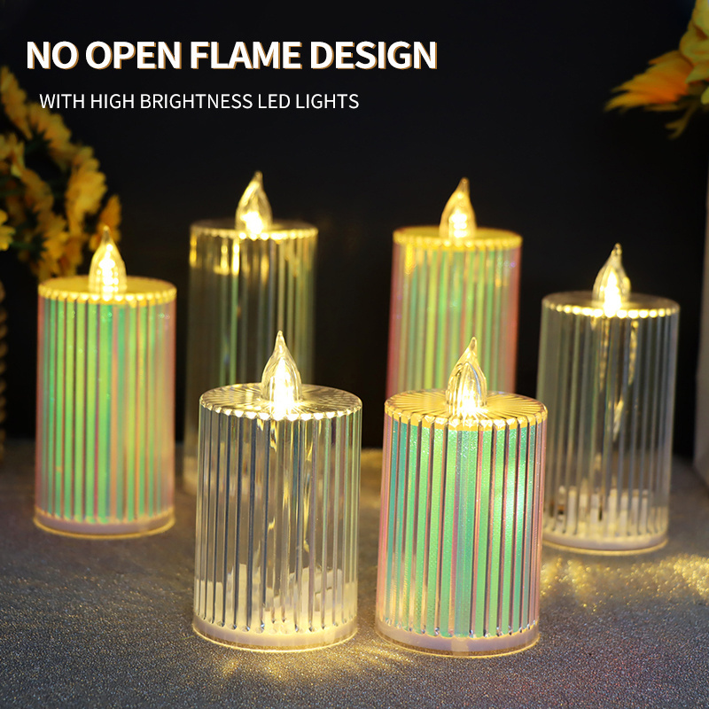 LED Flameless Candle Romantic Transparent Electronic Flameless Candle For Wedding Party