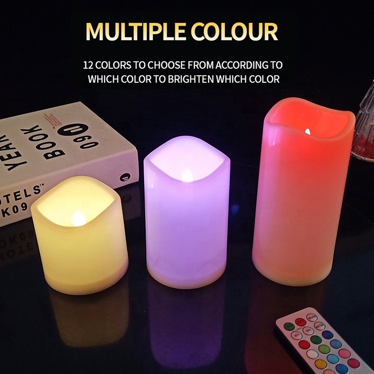 3 PCS SETS remote control led candle electronic led flame for candle  battery operated flameless led votive candles