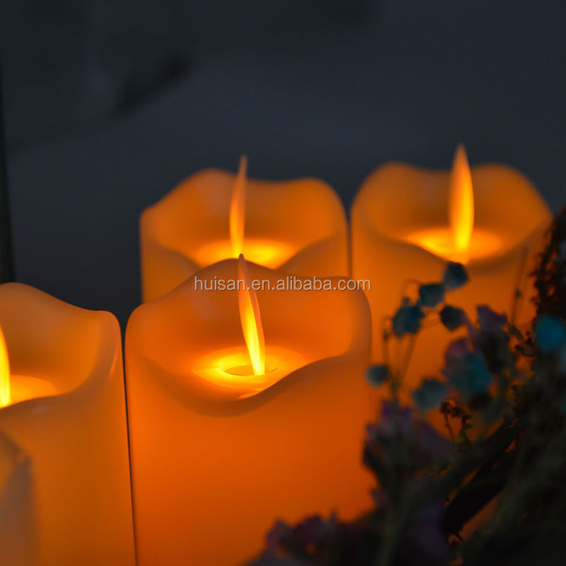 mini plastic moving flame led candle Led Flameless Tealight Candle Battery Powered LED flameless Candles