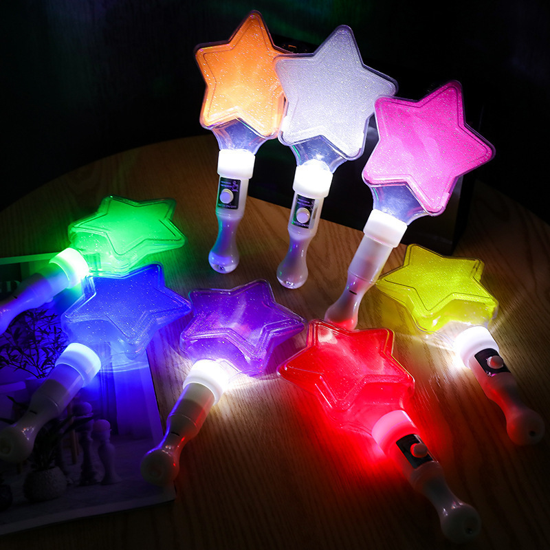 Custom LOGO LED Glow Lighting Stick LED Heart Star Flashing Stick for Concert