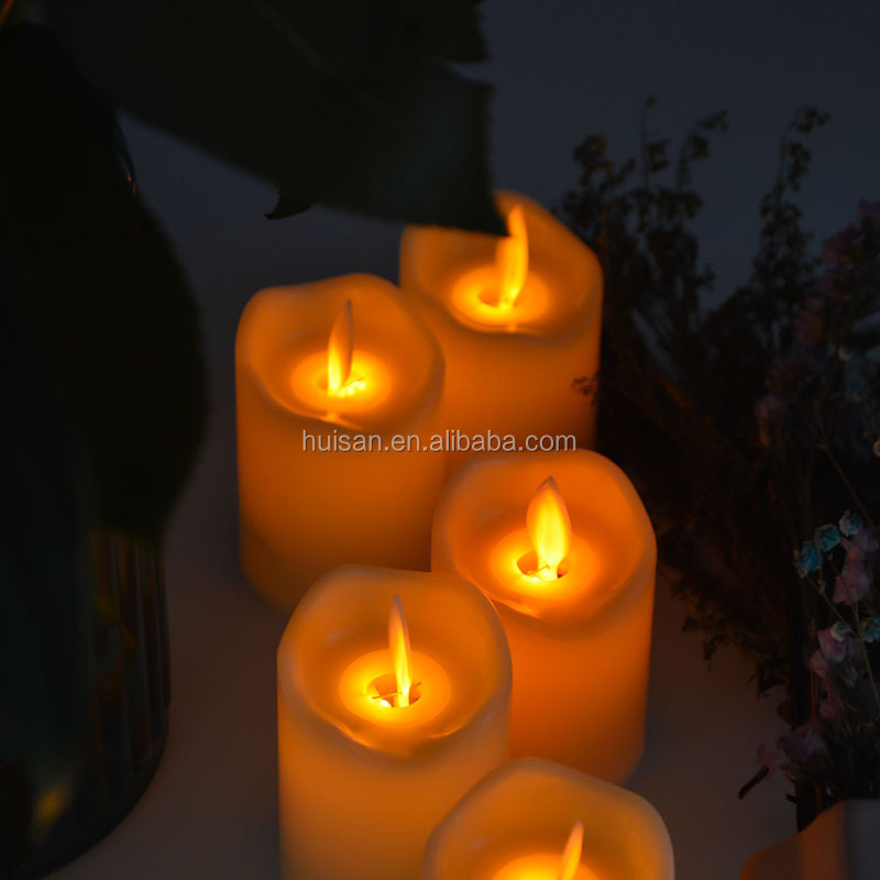 mini plastic moving flame led candle Led Flameless Tealight Candle Battery Powered LED flameless Candles