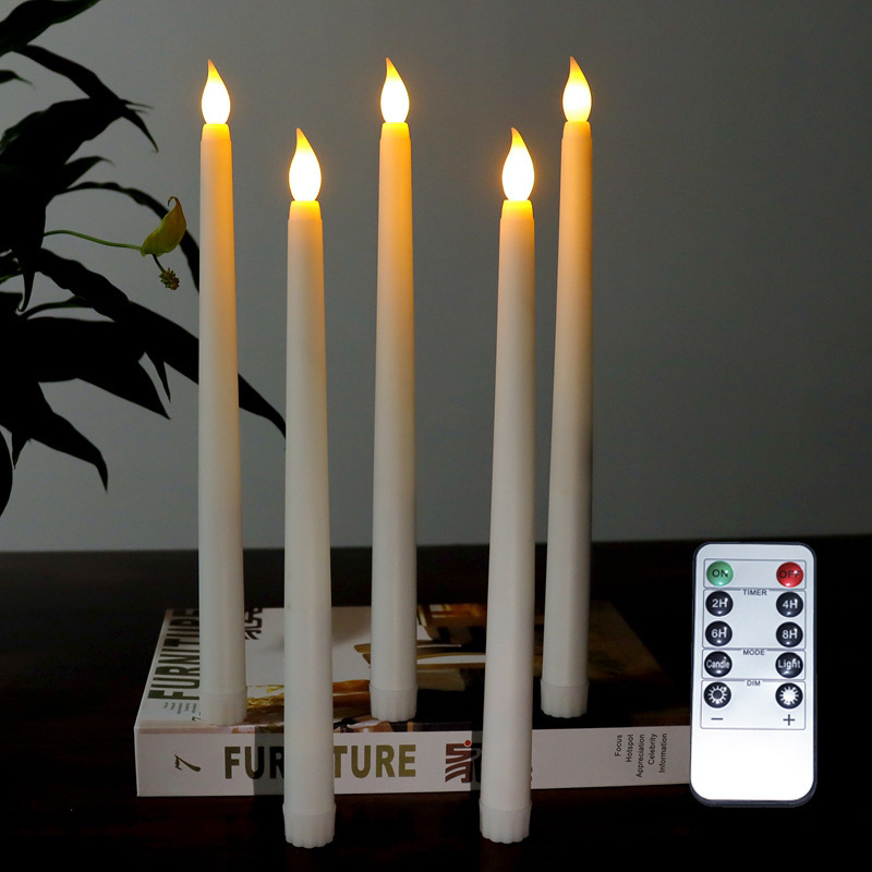 Remote Control with Timer Included Flickering LED Light Flameless Taper Candles with Remote