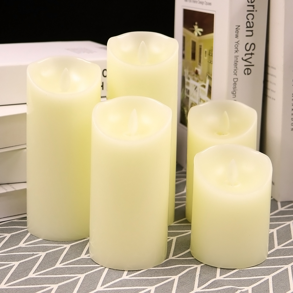 Hot Selling LED Paraffin Moving Wick Votive Candles LED candle light decorative Dancing flame candle