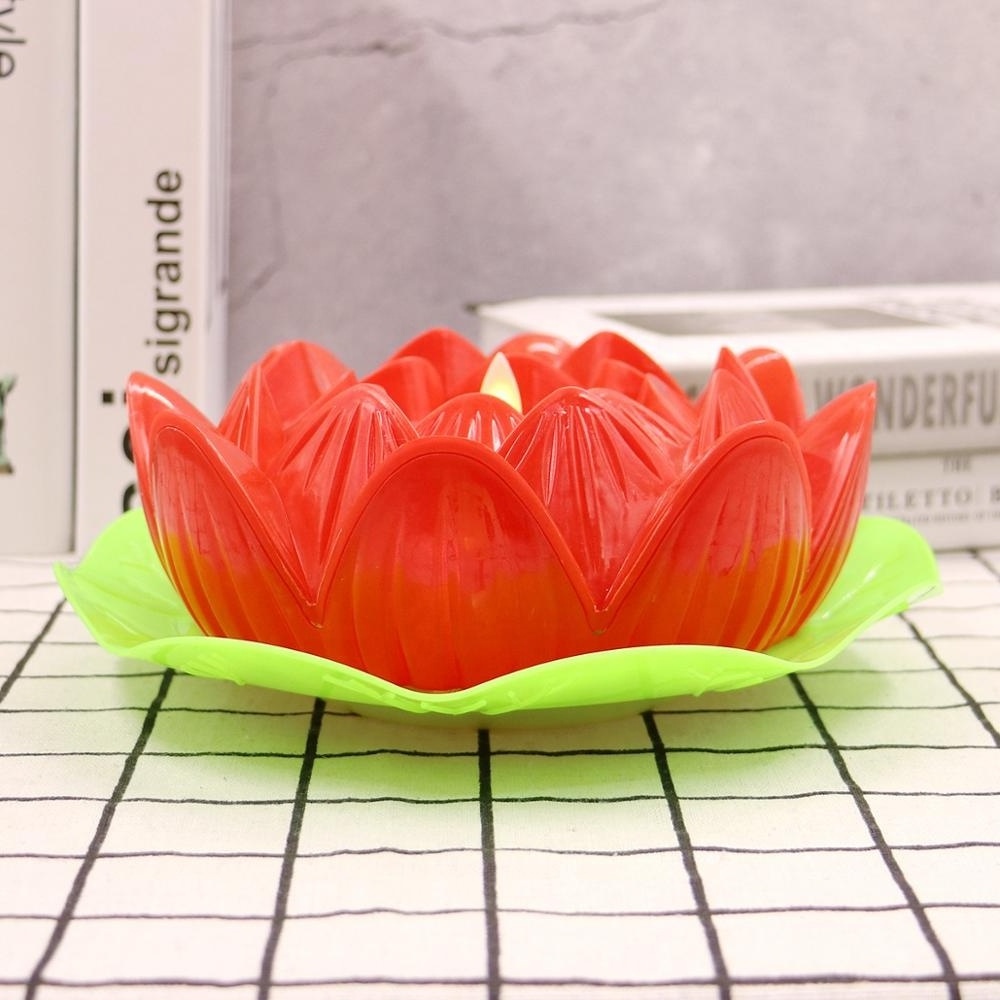 LED Candle Batteries Operated Flame Light Decoration Home Garden Lotus Led Candle