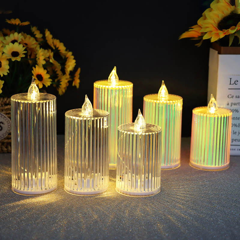 LED Flameless Candle Romantic Transparent Electronic Flameless Candle For Wedding Party