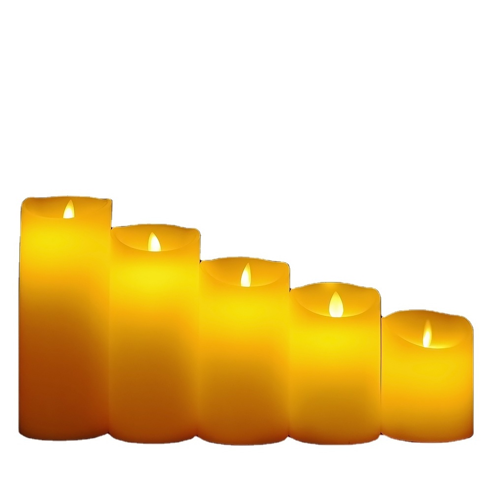 Hot Selling LED Paraffin Moving Wick Votive Candles LED candle light decorative Dancing flame candle