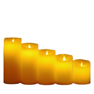 Hot Selling LED Paraffin Moving Wick Votive Candles LED candle light decorative Dancing flame candle