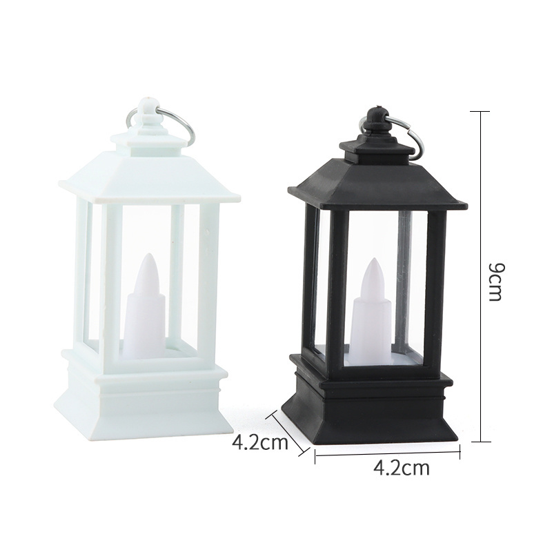 Christmas Mini Lantern with Flickering LED Candles for Indoor Outdoor Wedding Halloween Party Table Centerpiece