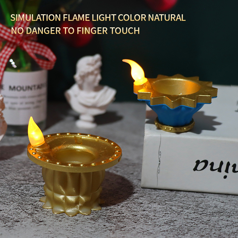 Artificial flameless Candle for Decorations for All Occasions Diwali  Led Water Sensor Diya Light