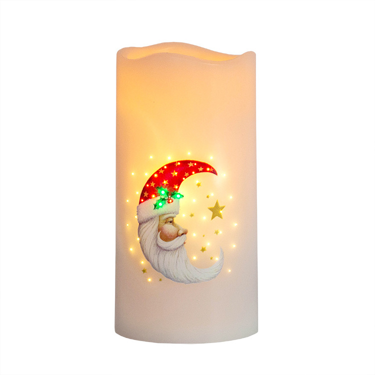 Holiday decoration Night lamp flicker lighting candle ornaments for Christmas Valentine's Day electronic fiber optic candle