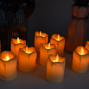 12pcs LED Tear Drop Flameless Candles with Warm White Flickering Flashing candle