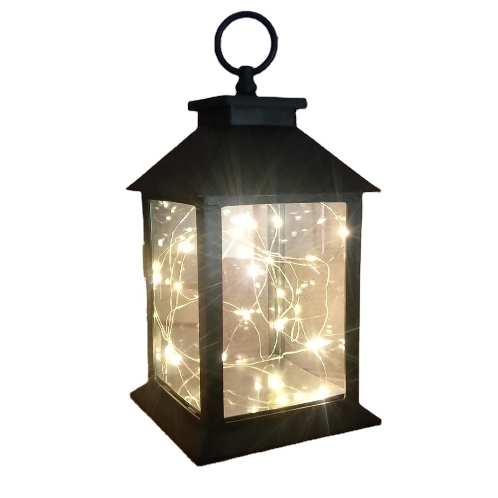 New Arrival Small size Christmas decoration Lanterns with string lights led lantern for christmas home decor