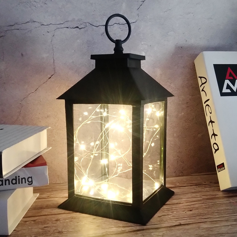 New Arrival Small size Christmas decoration Lanterns with string lights led lantern for christmas home decor