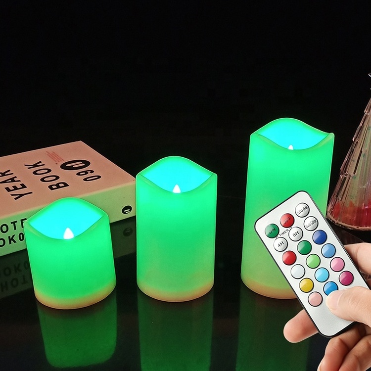 3 PCS SETS remote control led candle electronic led flame for candle  battery operated flameless led votive candles