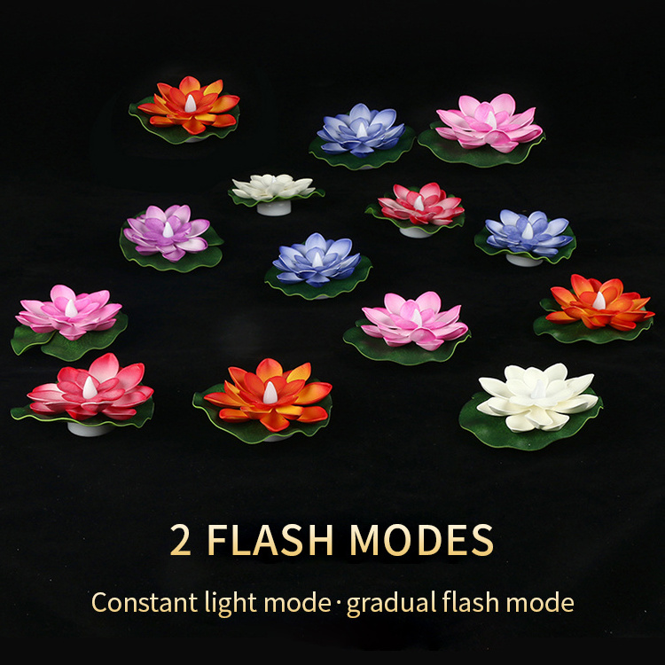 Floating Candle Flameless Candle Light Festival Lamp Lotus LED Candle