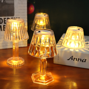 Crystal Diamond Projection Lamp Bedroom Decorative Mini Table Lamp Night Light