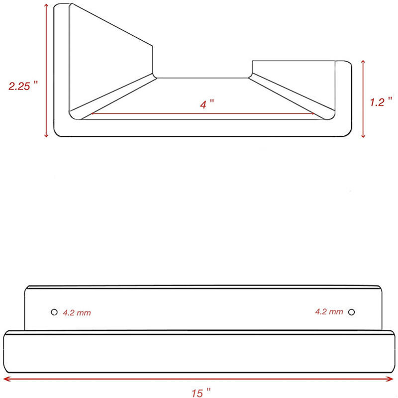 Acrylic Floating Shelf Wall Mounted Display Organizer Ledge Book Shelf for Living Room, Office, Bedroom