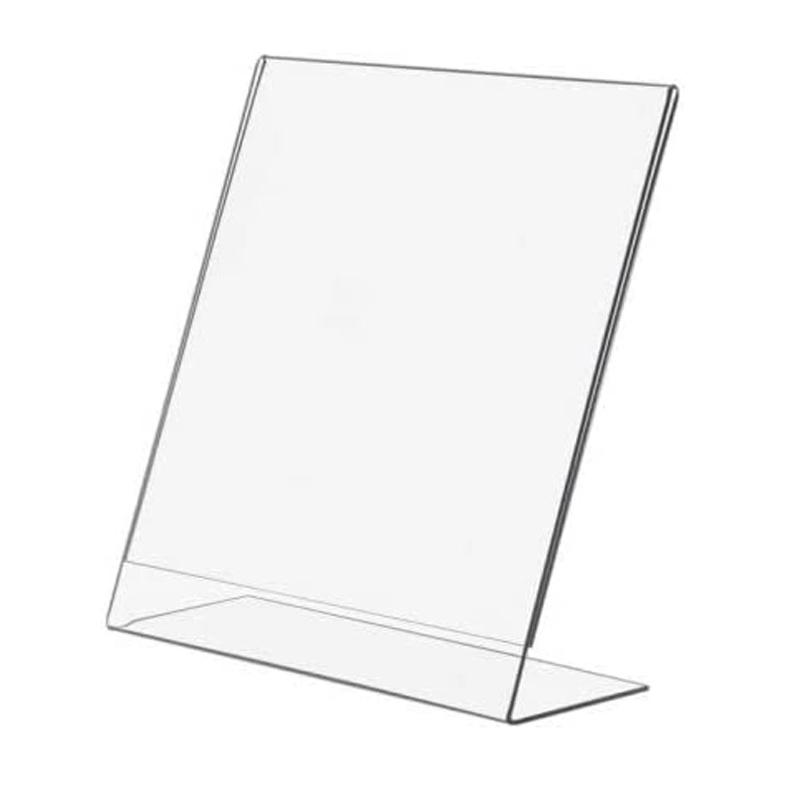 Slant Back Acrylic Sign Holder 8.5 x 11 Inches Stands for Display,  Flyer Holder, Menu Holder Paper Stand