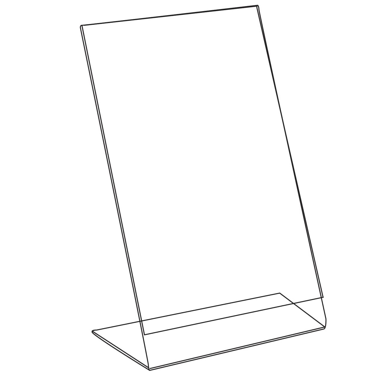 Slant Back Acrylic Sign Holder 8.5 x 11 Inches Stands for Display,  Flyer Holder, Menu Holder Paper Stand