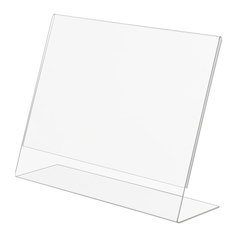 Huisen Clear Acrylic Table Slanted Menu Stand Display Sign Holder With/Without Business Card