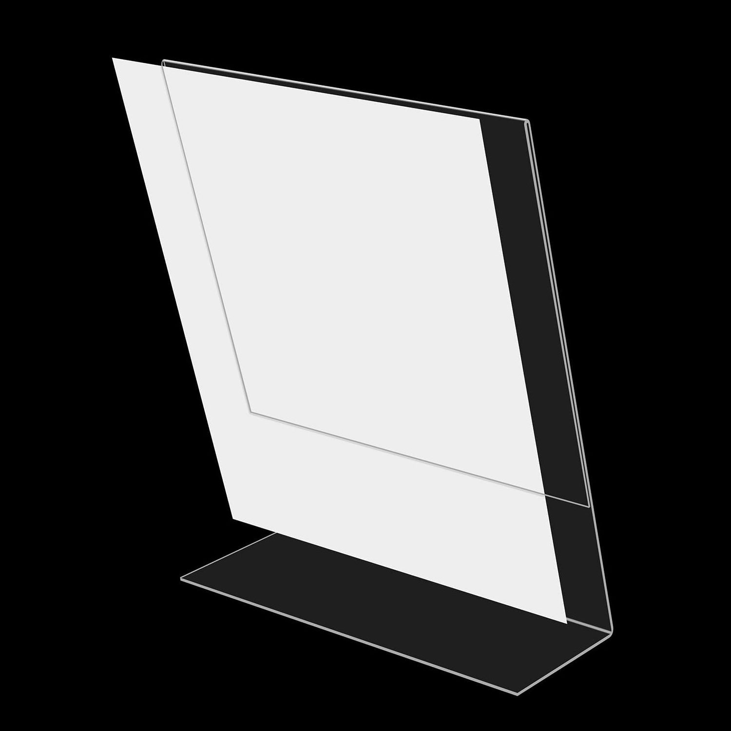 Slant Back Acrylic Sign Holder 8.5 x 11 Inches Stands for Display,  Flyer Holder, Menu Holder Paper Stand