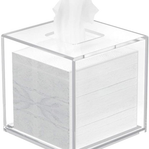 Custom-made Tissue Box Cover,Square Acrylic Tissues Paper Holder for Bathroom Bedroom Office