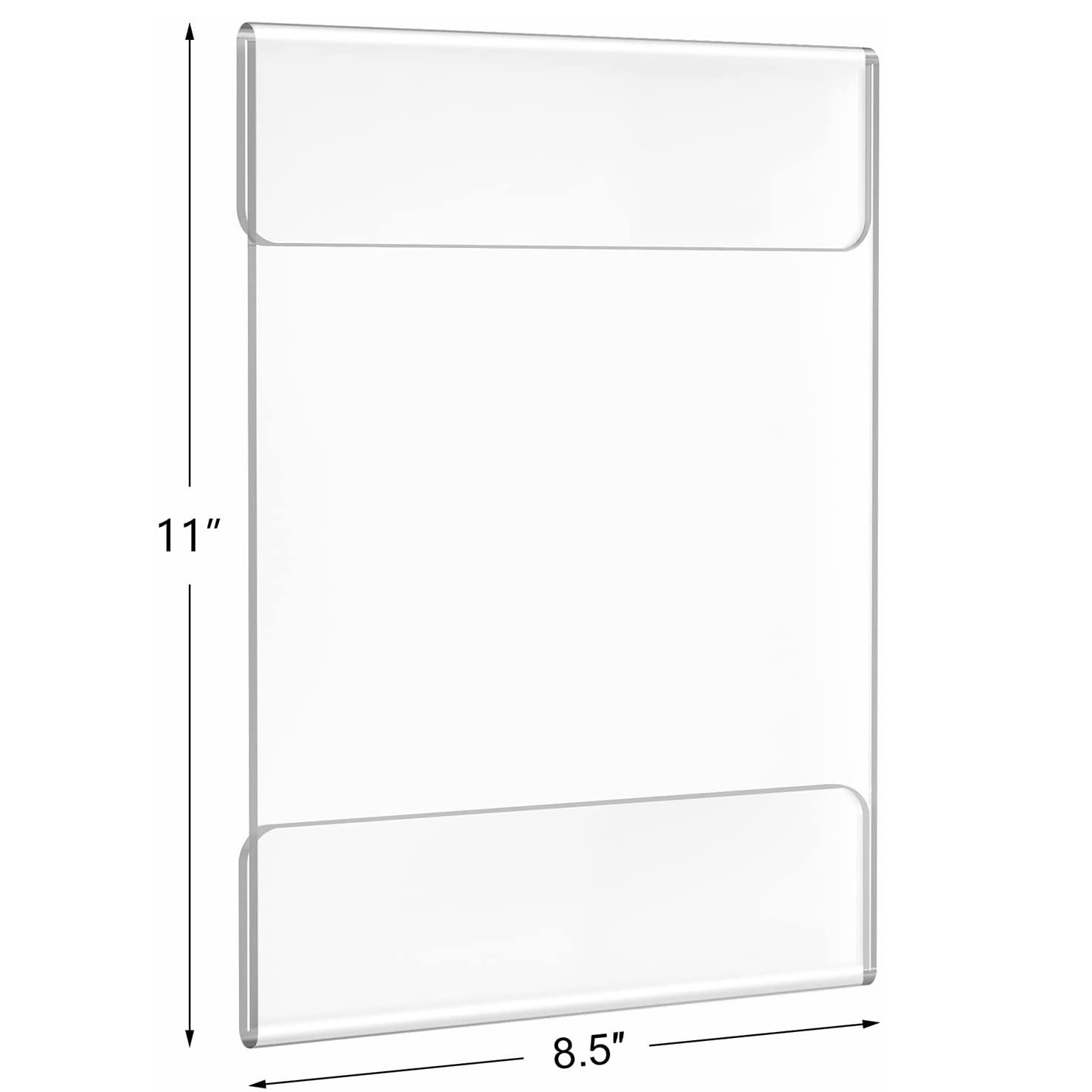 Acrylic Sign Holder 8.5 x 11, Relx Display Stand with 3M Tape, Wall Clear Frames Plastic Sign Holder for Store, Restaurant