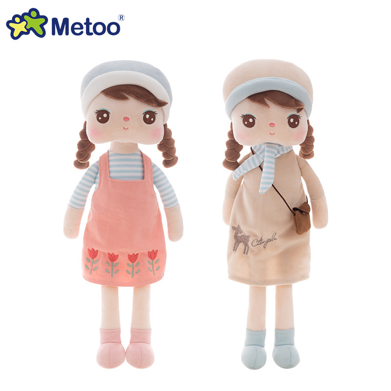 Metoo Cartoon Stuffed Plush Toys Cartoon Girls Figure Plush Dolls Exquisite Movie Stuffed Black Girl Doll Gift