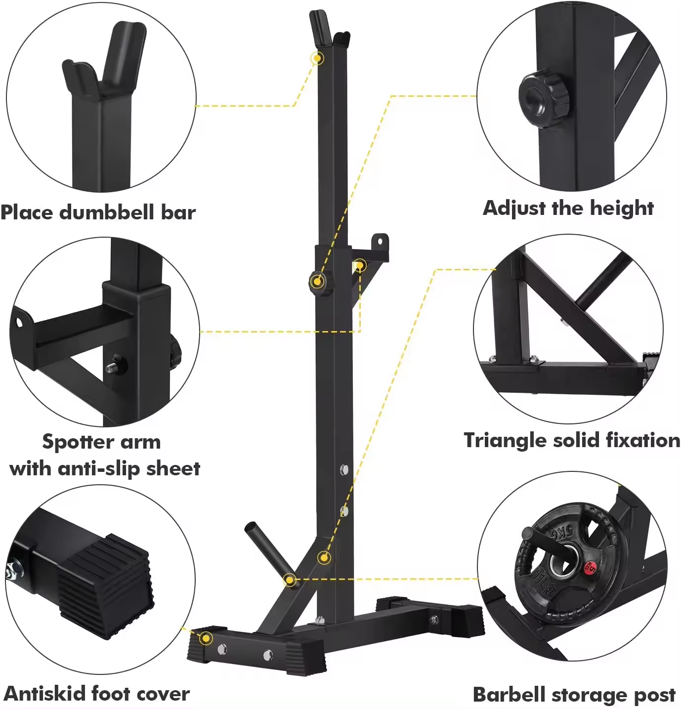 Huisheng Adjustable Fitness Equipment Squat Stand