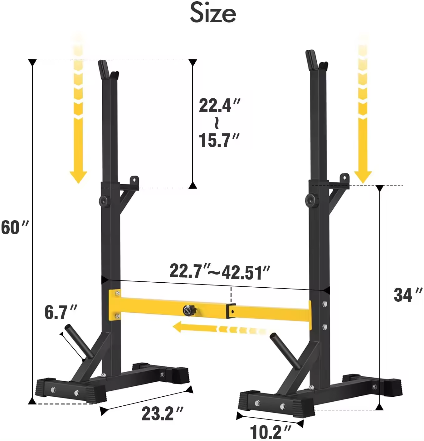 Huisheng Adjustable Fitness Equipment Squat Stand